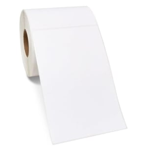 1 Roll Thermal Transfer 100mm X 150mm Perforated Labels White - 400 Labels per Roll