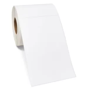 1 Roll Thermal Transfer 100mm X 150mm Perforated Labels White - 400 Labels per Roll