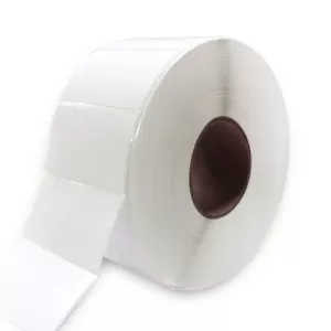 1 Roll Thermal Transfer 55mm X 25mm Perforated Labels White - 2000 Labels per Roll