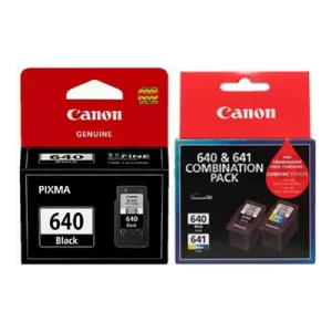 3-Pack Canon PG-640 + (PG-640,CL-641 -  Twin Pack) Genuine Ink Cartridges [2BK,1CL]