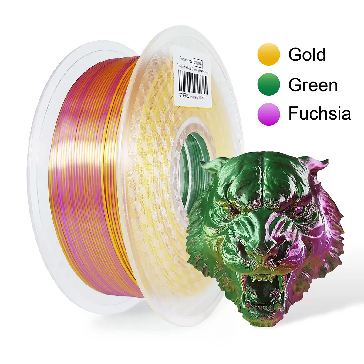 Gold & Green & Fuchsia