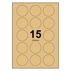 Round Label Template 15 Per Sheet