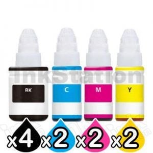10-Pack Compatible Canon GI690 Ink Bottles [4BK+2C+2M+2Y]