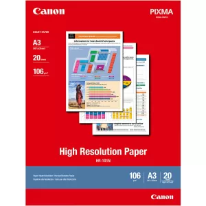 Canon HR-101NA3II Genuine High Resolution Paper HR-101 106gsm A3 - 20 Sheets