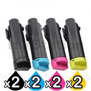 2 sets of 4 Pack Compatible Fuji Xerox DocuPrint CP315, CM315 Toner Cartridges (CT202610-CT202613)