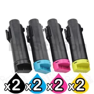 2 sets of 4 Pack Compatible Fuji Xerox DocuPrint CP315, CM315 Toner Cartridges (CT202610-CT202613)