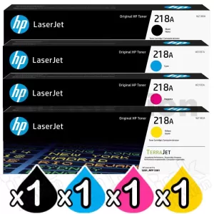4 Pack HP W2180A-W2183A (218A) Genuine Toner Cartridges Combo [1BK,1C,1M,1Y]