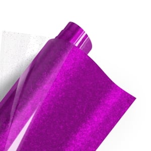 Poli-Tape Poli-Flex Pearl Glitter Premium Heat Transfer Vinyl 305mm X 0.61m Hot Pink (432)