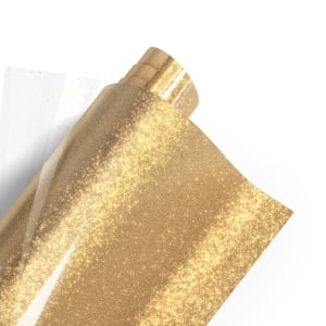 Poli-Tape Poli-Flex Pearl Glitter Premium Heat Transfer Vinyl 305mm X 0.61m Light Gold (425)