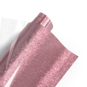 Poli-Tape Poli-Flex Pearl Glitter Premium Heat Transfer Vinyl 305mm X 0.61m Rose Gold (486)