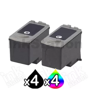 8-Pack Canon PG-645XL, CL-646XL Compatible [4Black + 4Colour] High Yield Ink Combo