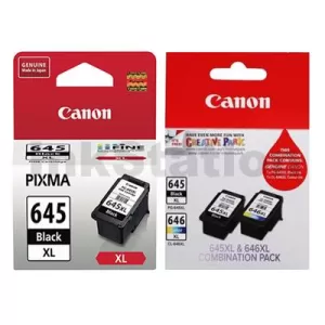 3-Pack Canon PG-645XL + (PG-645XL, CL-646XL - Twin Pack) Genuine High Yield Ink Cartridges [2BK, 1CL]